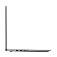 Side view of a laptop on a white background