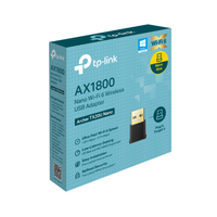 TP-Link AX1800 Nano Wi-Fi 6 Wireless USB Adapter packaging on a white background