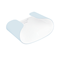 White and light blue hairband on a white background