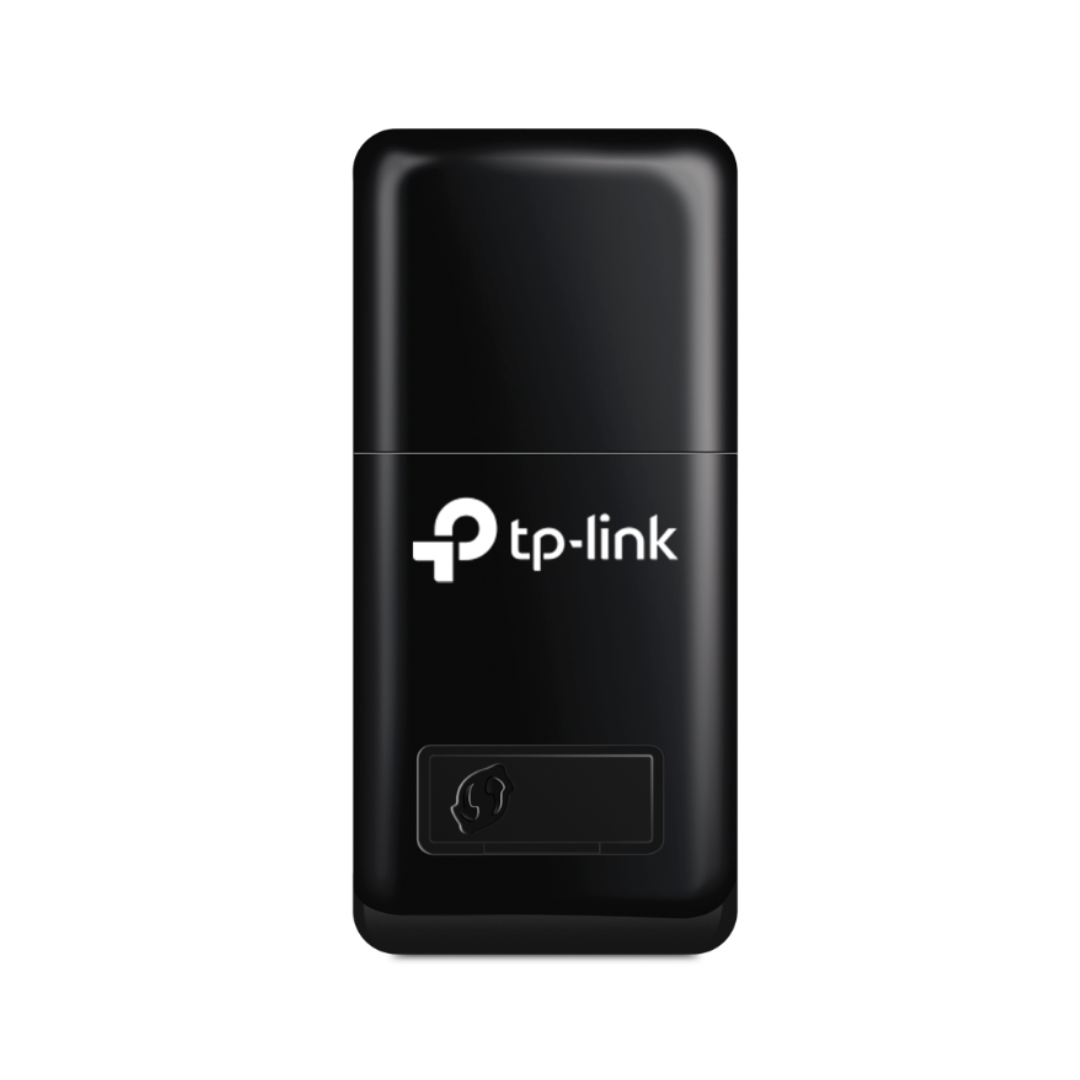Black TP-Link USB adapter on a white background