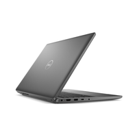 Gray Dell laptop on a white background