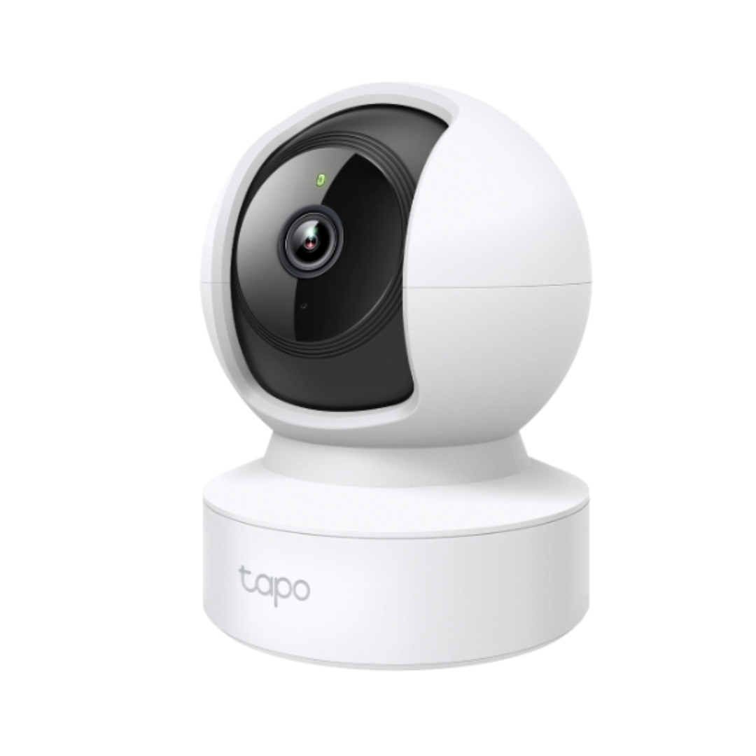 White TP-Link security camera on a white background