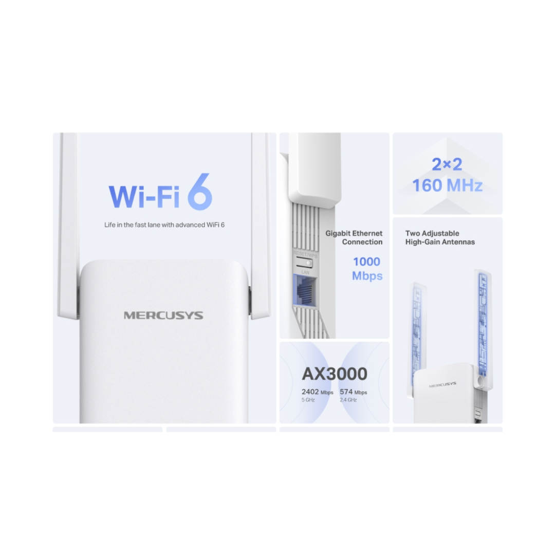Mercusys Wireless AX3000 Range Extender ME80X