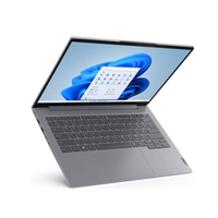 Laptop with a blue screen on a white background