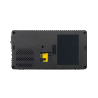 Black electronic device with a yellow switch on a white background