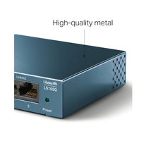 Network switch with high-quality metal finish on a white background