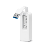 White USB adapter with blue connector on a white background