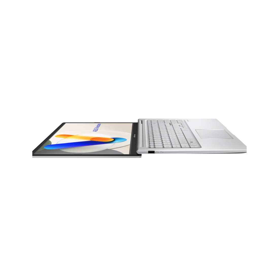Laptop with a keyboard on a white background