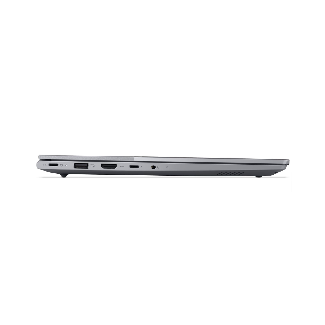 Side view of a laptop on a white background