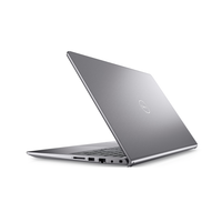 Silver laptop on a white background