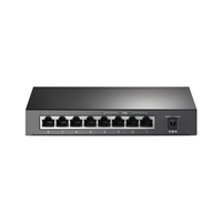 Network switch with multiple ports on a white background