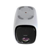 White security camera with gray accents on a white background