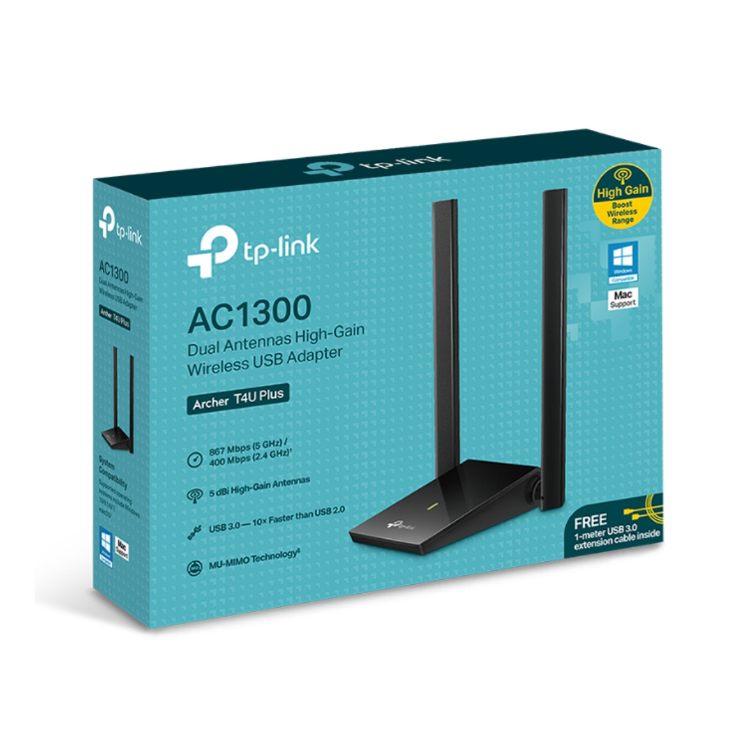 TP-Link AC1300 wireless USB adapter packaging on a white background
