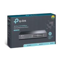 TP-Link network switch packaging on a white background