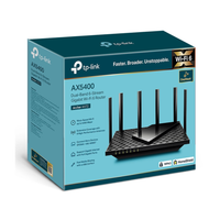 TP-Link AX5400 router packaging with blue and black design