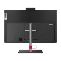 Back view of a Lenovo ThinkCentre monitor on a white background