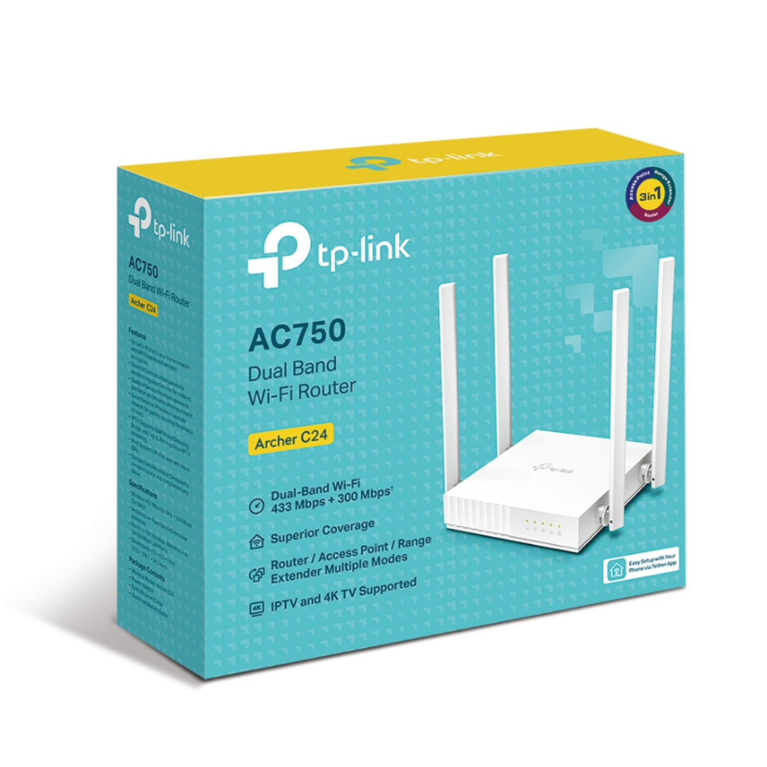 Tp-Link AC750 Dual Band WiFi Router Archer C24