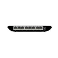 Network switch with multiple Ethernet ports on a white background