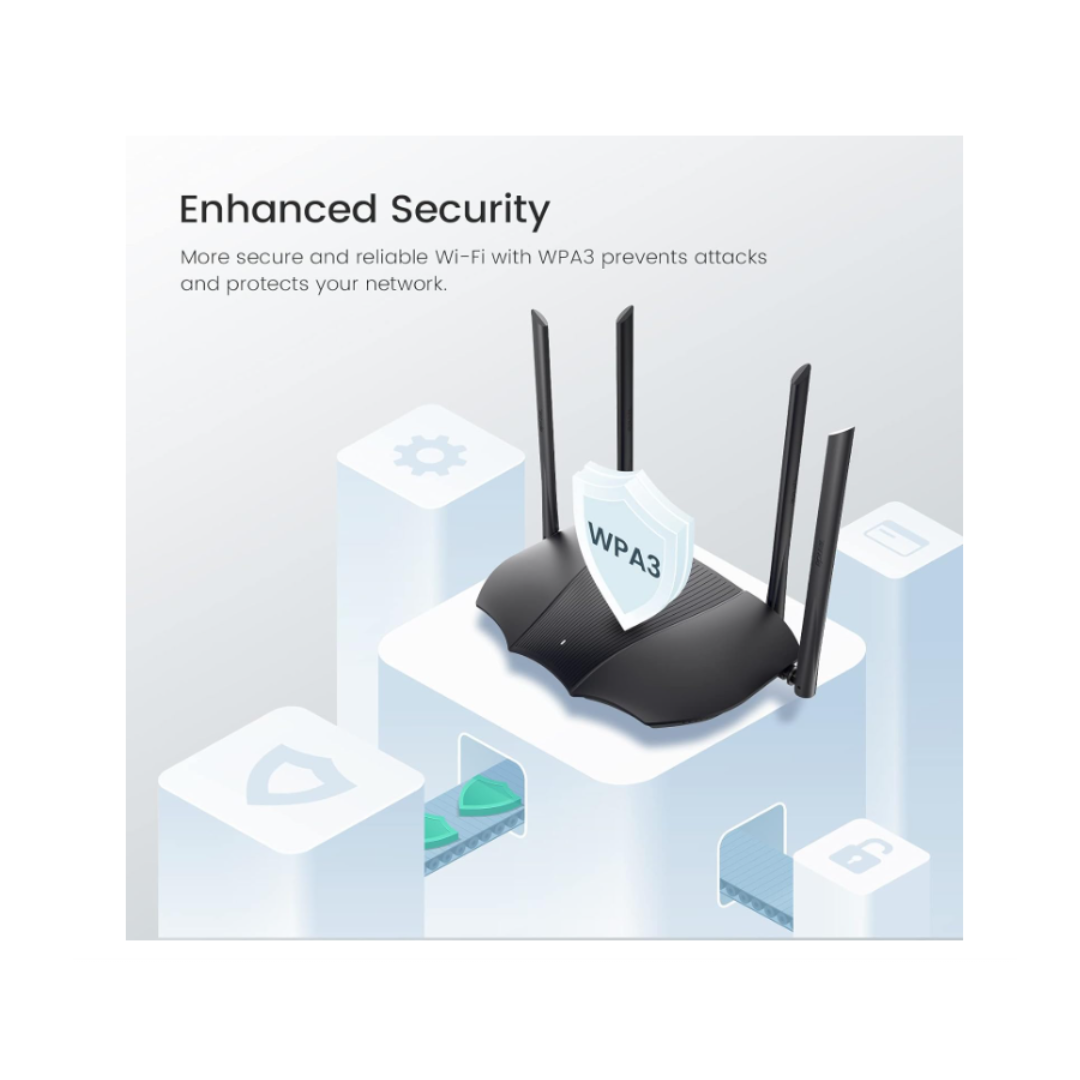 Tenda AX3000 Dual-Band Gigabit Ethernet Wireless WiFi 6 Router TX12LPro