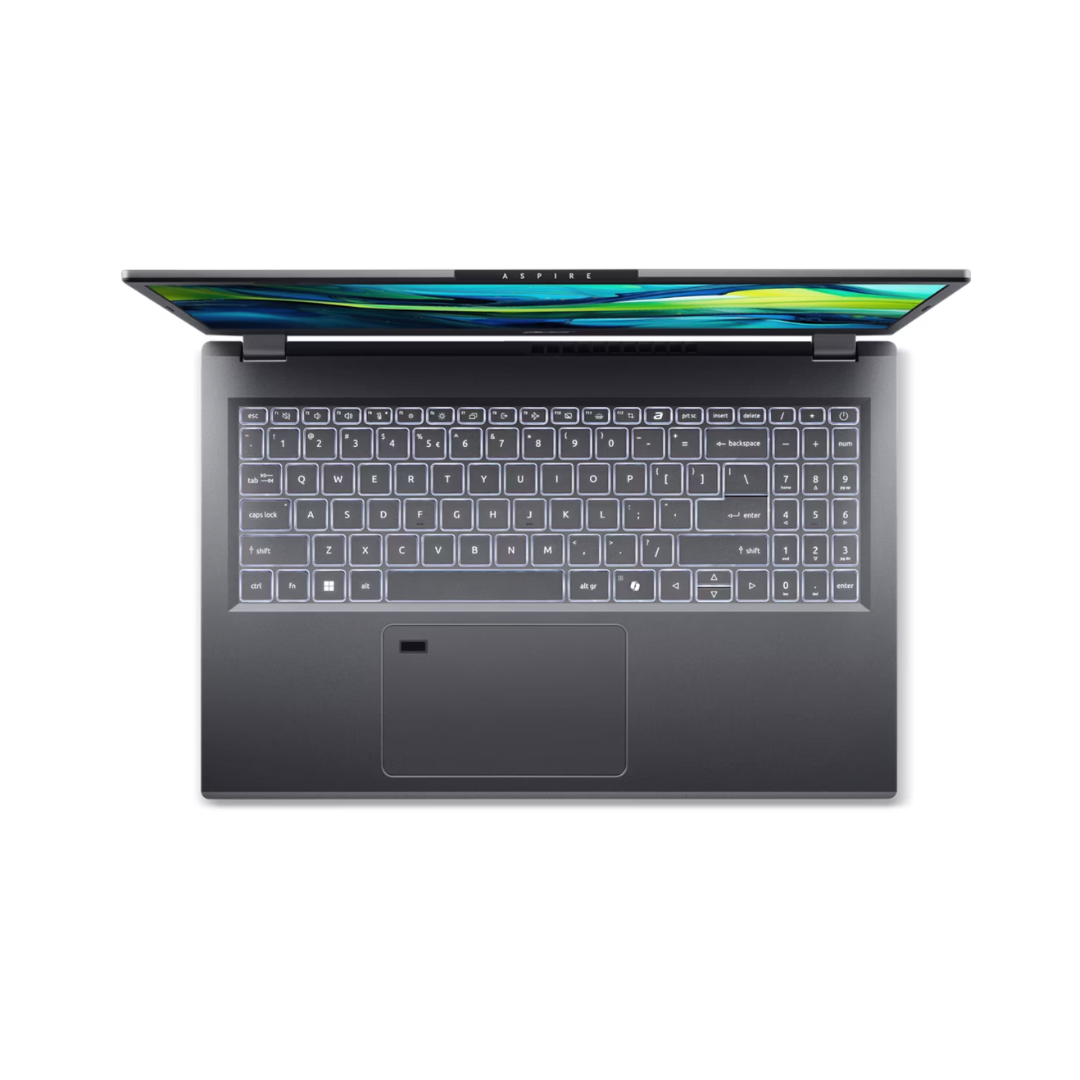 Laptop with a clear keyboard cover on a white background