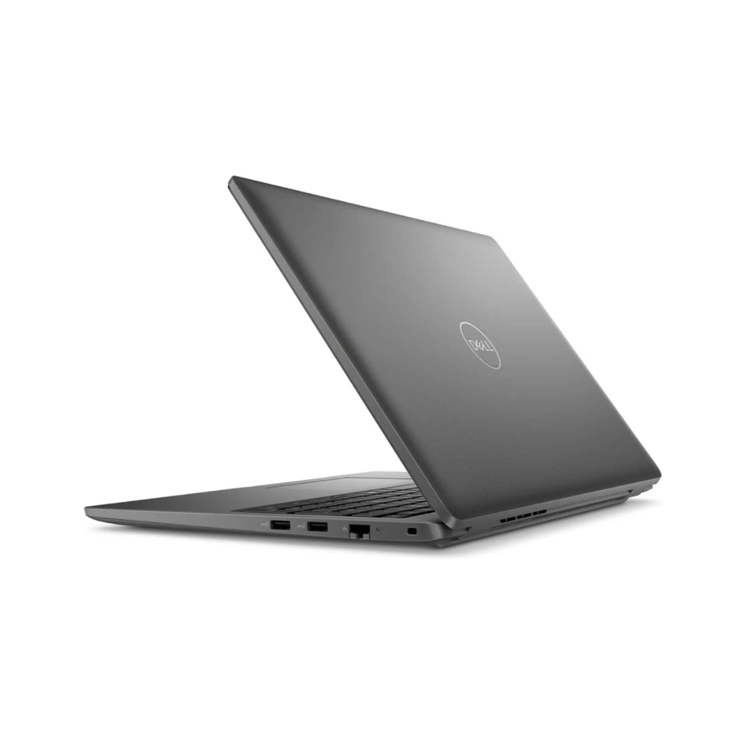 Black Dell laptop on a white background