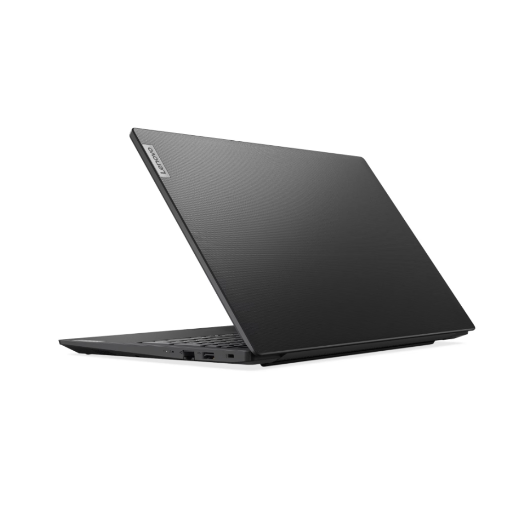 Black laptop on a white background