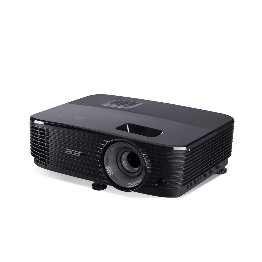 Black Acer projector on a white background