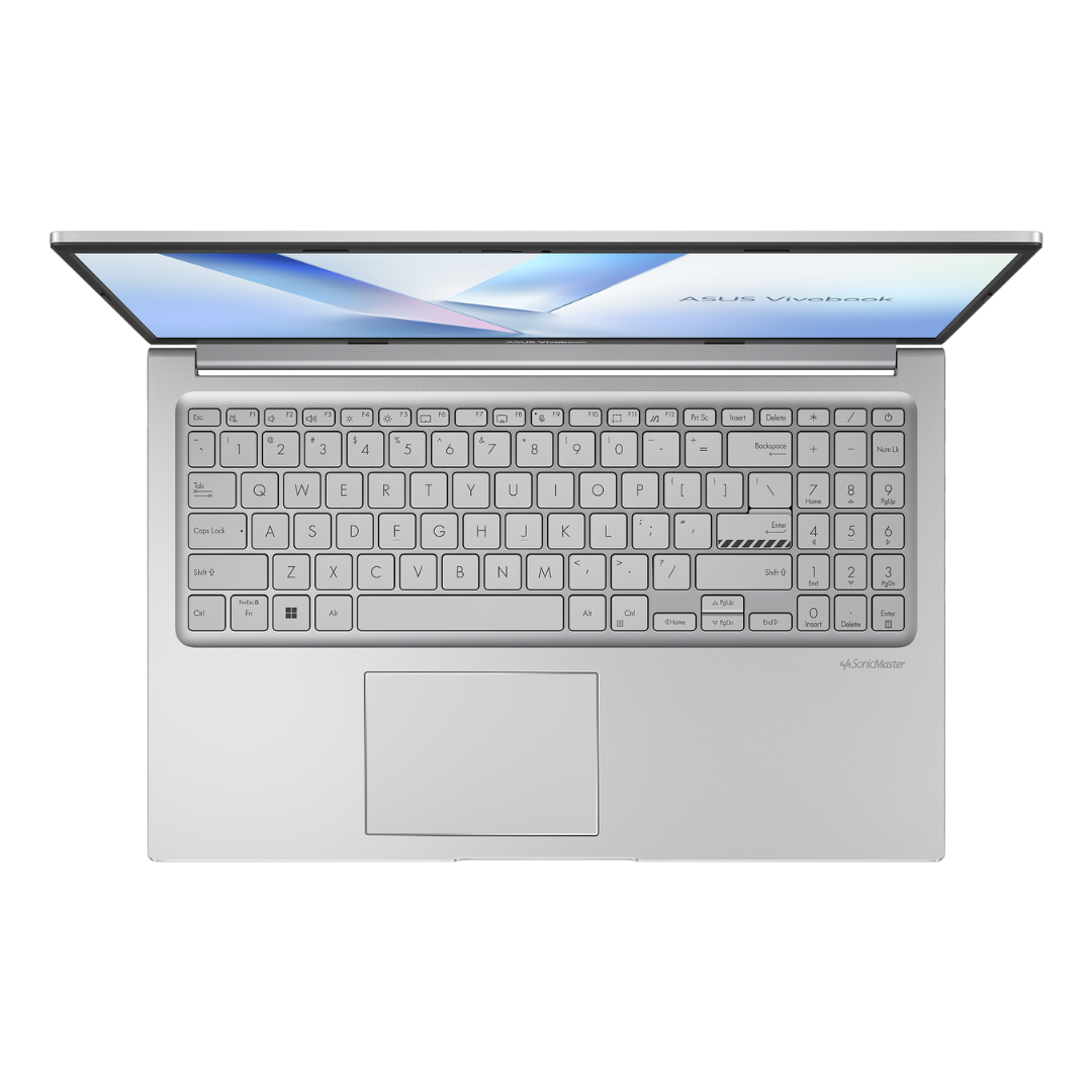 Laptop with a visible brand logo on a white background