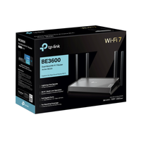 TP-Link router packaging with Wi-Fi 7 branding on a white background