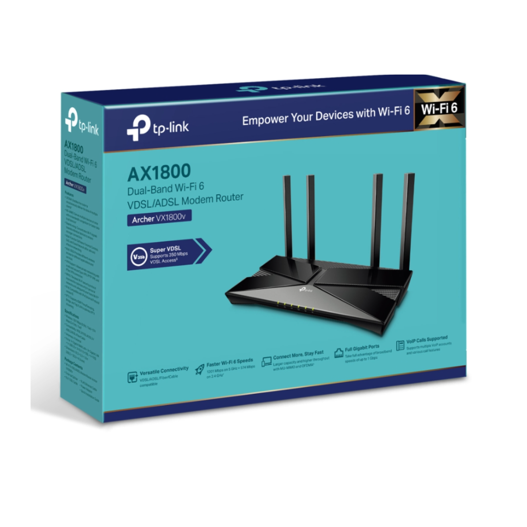 Tp-Link ADSL/VDSL AX1800 Router Archer VX1800V