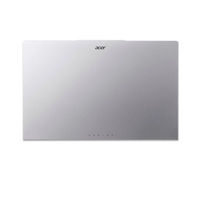 Silver laptop lid with Acer logo on a white background