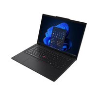 Black laptop with a tablet attached on a white background