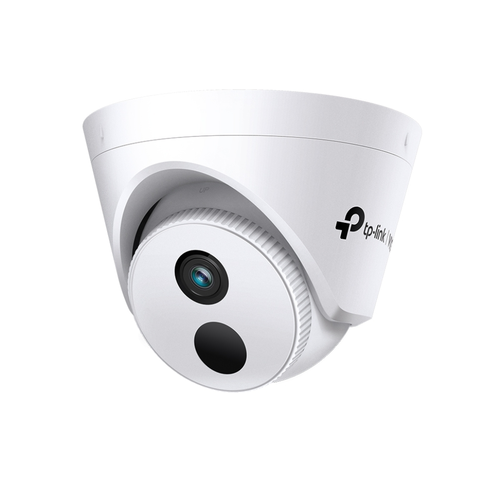 White security camera with TP-Link logo on a white background