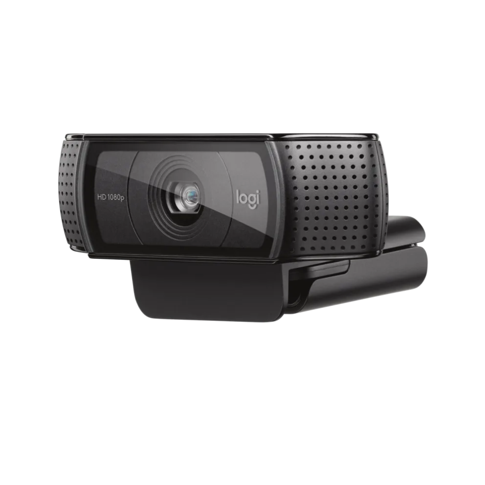Logitech webcam on a white background