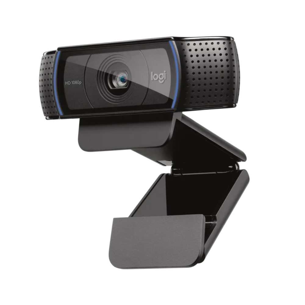 Logitech C920 HD Pro webcam on a white background