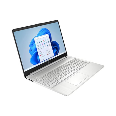 Laptop with a blue screen on a white background