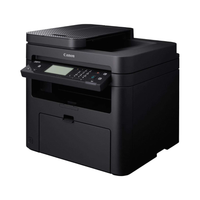Black Canon printer on a white background