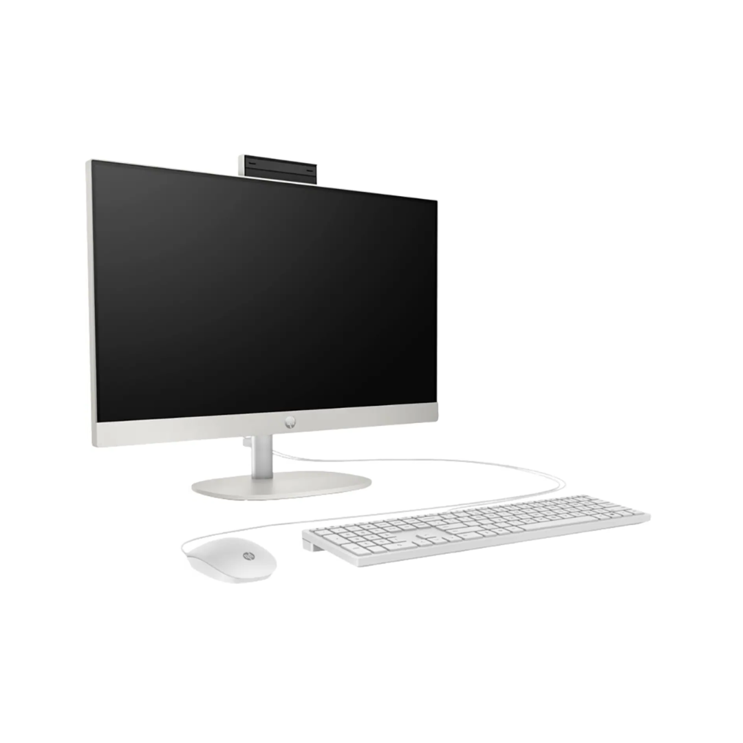 Computer monitor, keyboard, and mouse on a white background