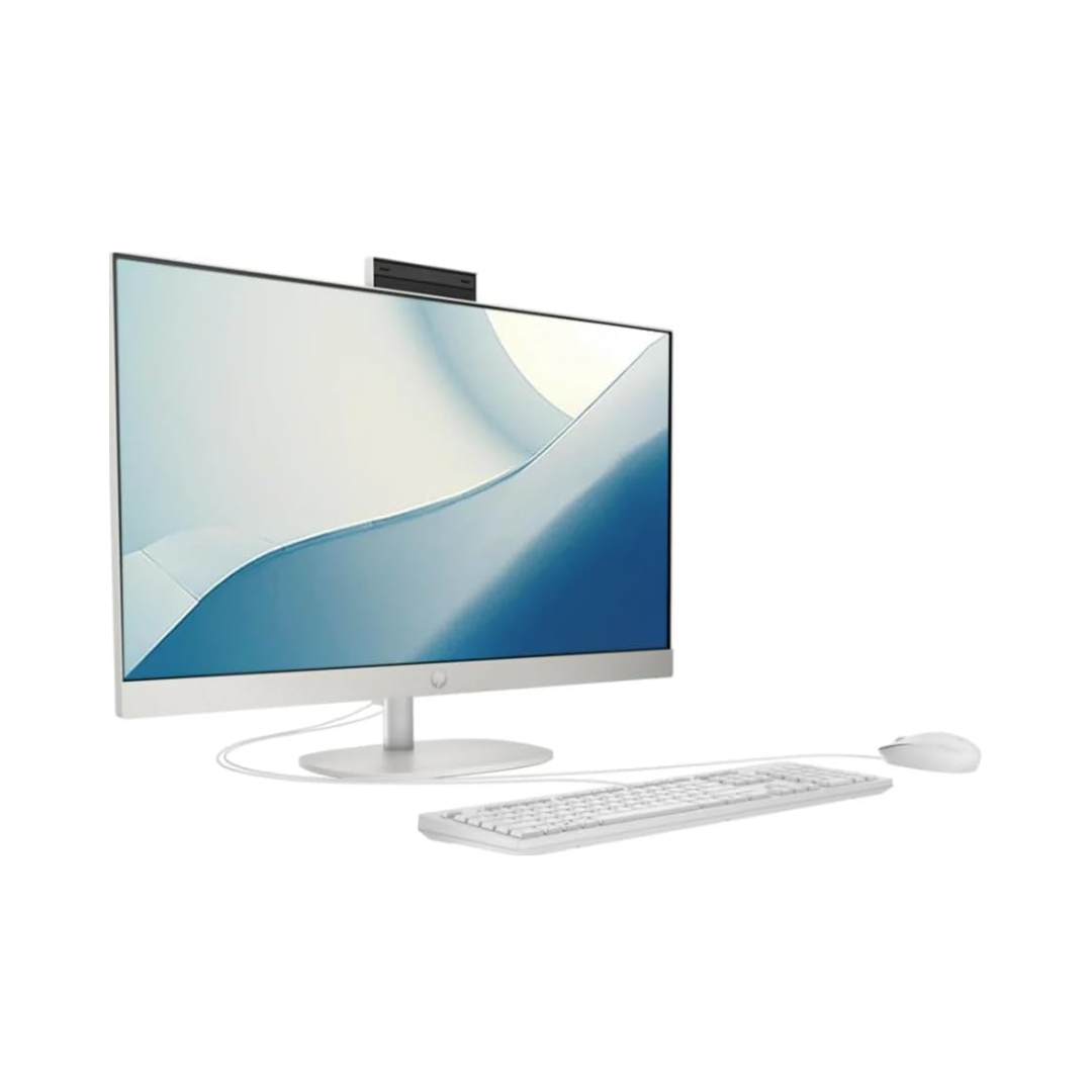 Computer monitor with keyboard and mouse on a white background