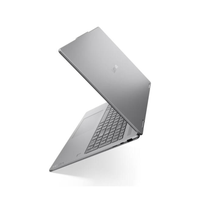 Silver laptop on a white background