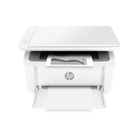 White HP printer on a white background