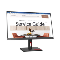 Monitor displaying a 'Service Guide' template on a white background