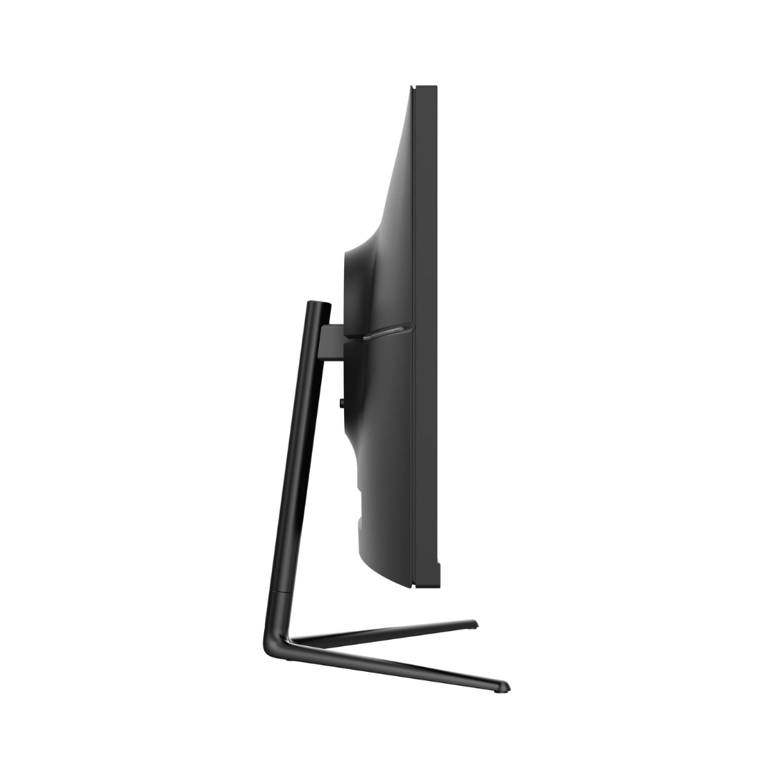 Black computer monitor on a white background