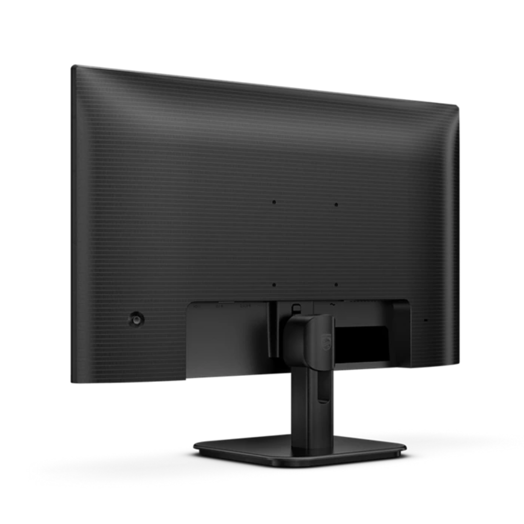 Black computer monitor on a white background