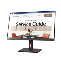 Monitor displaying a 'Service Guide' template with a dining room scene on a white background