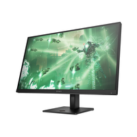Curved gaming monitor with a green-themed display on a white background
