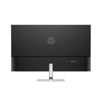 Black HP monitor with stand on a white background