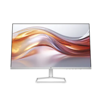 Computer monitor with a colorful display on a white background