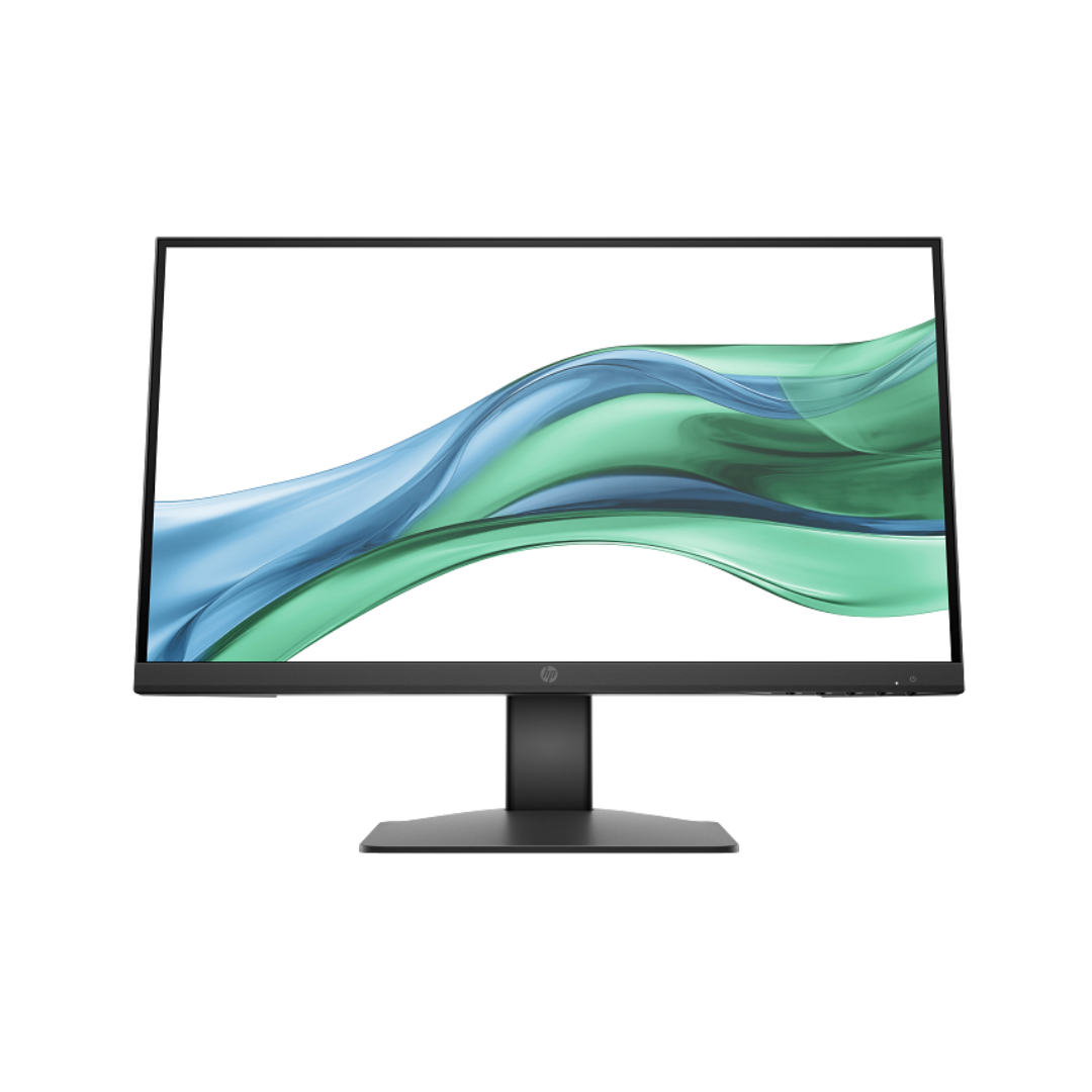 Monitor with a colorful display on a white background