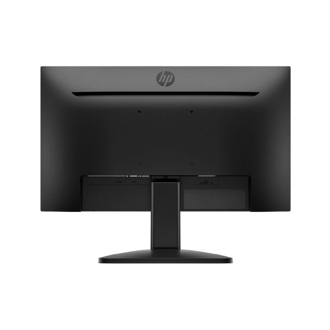 Black HP monitor on a white background